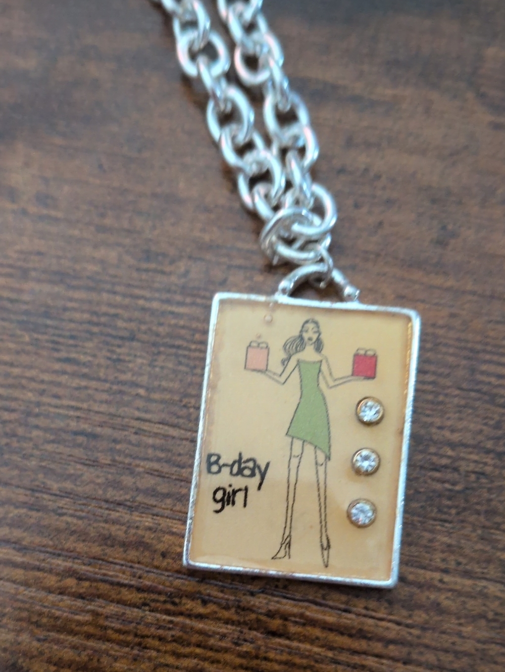 B-day Girl Silver Pendant Necklace